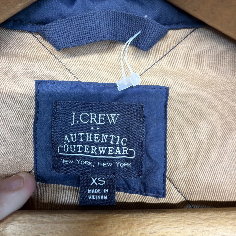 J Crew Walker Jacket Mens XS Navy Blue Quilted Insulated Lined Full Zip - Picture 4 of 8